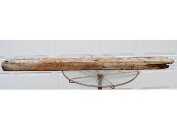 NS    Old Driftwood Wood Timber Beam W/ Old Peg / Peg Holes From Ship? Great Mantle  Rustic Decor Accent!