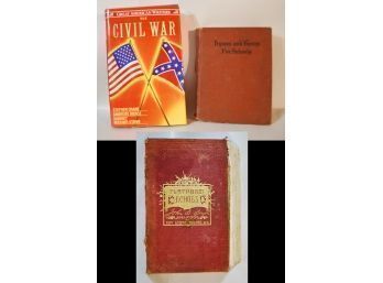 S    3 Books: Platform Echoes (1865) Hymns & Tunes For School (1908), Great Writers Of The Civil War (1989)