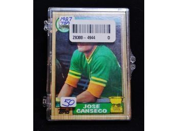 S  Box Of 50 CARDS! Jose Canseco 1987 ALL STAR ROOKIE Cards TOPPS - In Plastic Case - All In SUPER Condition