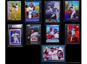 S     9 Pedro Martinez Rookie Cards & Baseball Inserts Including Graded 1992 BGS 9.5  (LLnnb6)