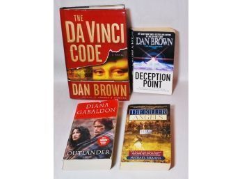S    Lot Of 4 Best-Selling Novels Dan Brown Outlander Gabaldon Michael Shaara