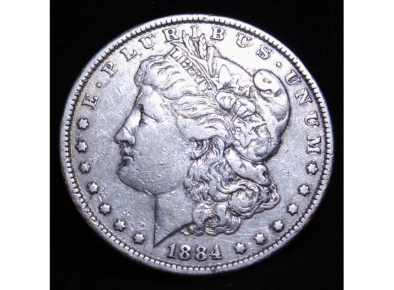 1884 Morgan Silver Dollar 90 Percent Silver XF  (sdr4)
