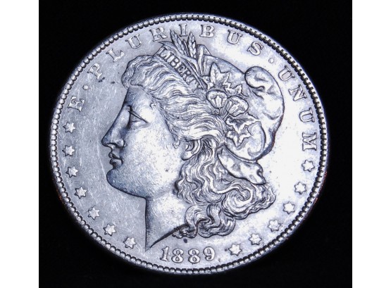 1889 Morgan Silver Dollar Uncirculated BU 90 Percent Silver Real BEAUTY (ccs4)