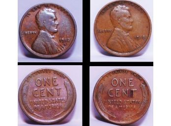 Lot Of 2  NICE EARLY  Lincoln Wheat Cents Pennies 1912-D   1912   (fds5)