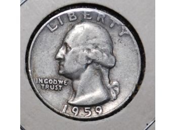 1959-D Silver Washington Quarter 90 Percent Silver Coin BETTER  (mdt5)