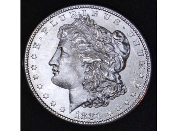 1881-S Morgan Silver Dollar 90 Percent Silver BU Brilliant Uncirc Hi Grade! Full Chest Feathering  (LLwes1)
