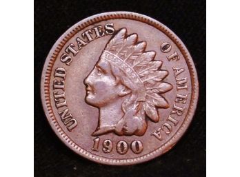 1900 Indian Head Cent / Penny XF Plus FULL LIBERTY  Nice Tone!  (oor6)