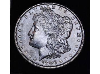 1886 Morgan Silver Dollar 90 Percent Silver BU Brilliant Uncirc Hi Grade Coin!  (LLmak3))