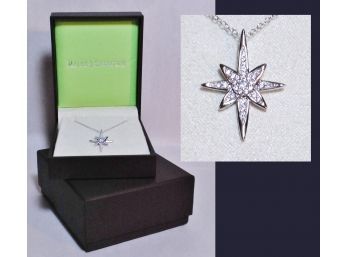 Ross Simon NORTH STAR Pendant .33 Ct Total Weight CZ Set In Sterling Silver W/ Sterling Silver Chain