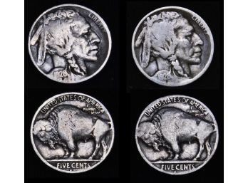 Lot Of 2 Early Buffalo Nickels (2) 1928-D   (kmp9)
