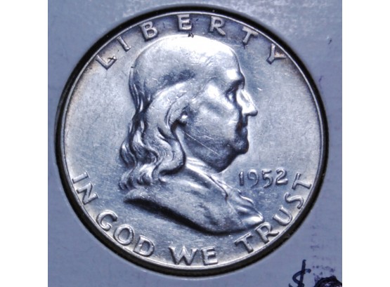 1952 Benjamin Franklin Silver Half Dollar BU Uncirculated (LLyhe8)