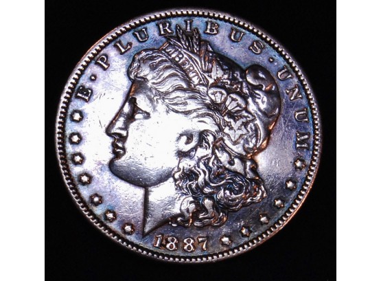 1887-O Morgan Silver Dollar 90 Silver XF Plus! Light Natural Toning (3bv4)