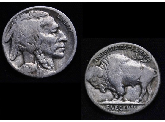 1921-S  KEY  DATE  Early Buffalo Nickel  (sant3)
