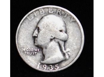 1935-S Silver Washington Quarter 90 Percent Silver Coin BETTER DATE (pld5)