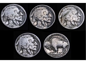 Lot Of 4 Buffalo Nickels (2) 1935  1934  1926    (cst5)