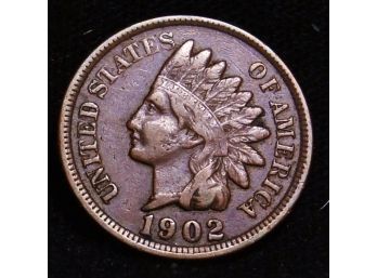 1902 Indian Head Cent Penny XF Extra Fine   FULL LIBERTY / Near 4 Diamonds SHARP! (adp2)