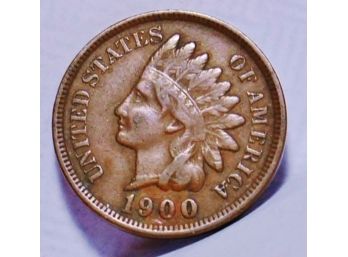1900 Indian Head Cent Penny CH EX FINE PLUS Closely Circ Beauty FULL LIBERTY (hre3)