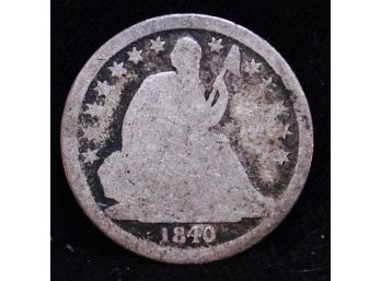 1840-O Seated Liberty  90 Percent Silver Dime (rew5)