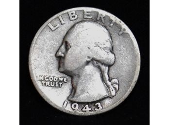 1943 Silver Washington Quarter 90 Percent Silver Coin  (ada5)