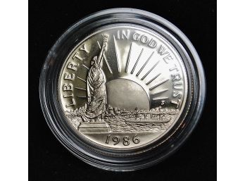 1986-S Commemorative PROOF Statue Of Liberty Centennial Half Dollar In Capsule (onk6)