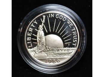 1986-S Commemorative PROOF Statue Of Liberty Centennial Half Dollar In Capsule (nkd4)