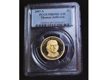 2007-S   PCGS  THOMAS JEFFERSON  Presidential Dollar Proof PR69 DCAM   (LLklp6)