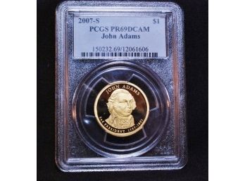 2007-S   PCGS  John Adams  Presidential Dollar Proof PR69 DCAM   (LLujm4)