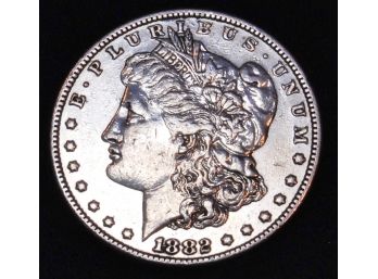 1882 Morgan Silver Dollar 90 Silver XF Plus  (5cr4)