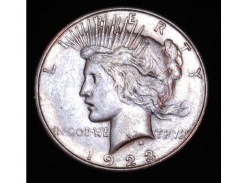 1923-S Peace Dollar 90 Percent Silver XF PLUS (4eq2)