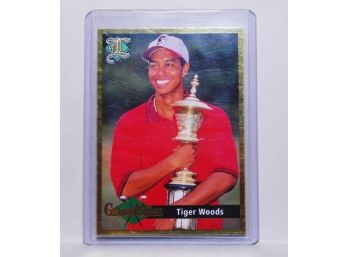 1995 Tiger Woods GRAND SLAM Legends Amateur Championship Sports Card 22k Gold Border Mint Condition