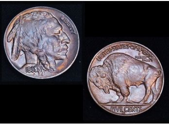 1938-D Buffalo Nickel Nearly TOTALLY Uncirculated BOLD FULL HORN! Better Date AMAZING (5qpd3)