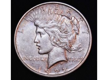 1922-D Peace Dollar 90 Percent Silver XF PLUS (8us2)