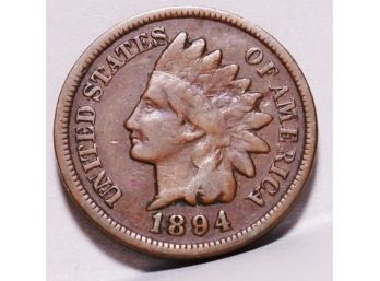 1894  Indian Head Cent Penny  VF  NICE  (cqg3)