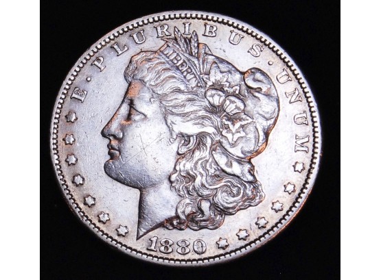 1880-S Morgan Silver Dollar 90 Silver AU   Nice Luster!  (2xke4)