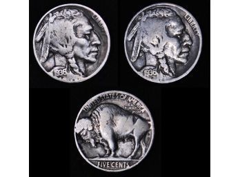 Lot Of 2 Buffalo Nickels  1936-P (maj23)
