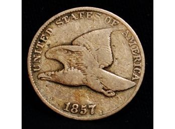 1857 Flying Eagle US Cent NICE XF  / F  (cru59)