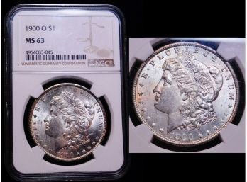 1900-O Morgan Silver Dollar 90 Percent Silver NGC MS-63 PLUS! Better Date! Super Coin! (6cpn5)