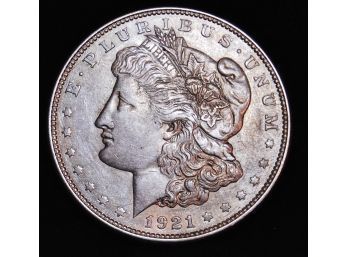1921 Morgan Silver Dollar 90 Silver XF Plus  (3drt5)
