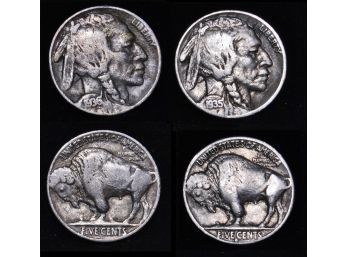 Lot Of 2 Buffalo Nickels  1935-S   1936  (fmz5)
