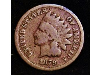 1879 Indian Head Cent / Penny Semi-Key Date VG (avt4)