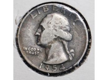 1954 Silver Washington Quarter 90 Percent Silver Coin BETTER  (epr3)