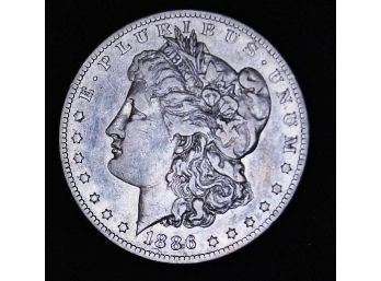 1886-O Morgan Silver Dollar Key Date XF Natural Toning  (med67)