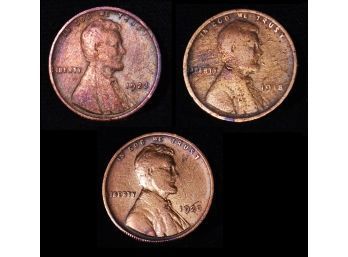 (3) 1918  1920  1923  Lincoln Wheat Cents / Pennies  (mca21)