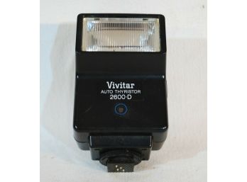 VIVITAR Auto Thyristor 2600-D Film Camera Shoe Mount Flash Super! TESTED & WORKS