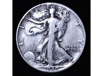 1940 Walking Liberty Silver Half Dollar 90 Percent Silver Nice (dwr22)