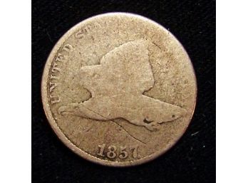 1857 Flying Eagle US Cent Penny NICE Coin VERY GOOD (nnt6)