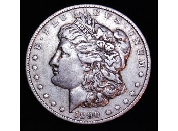 1890 Morgan Silver Dollar 90 Silver XF Plus (2at6)