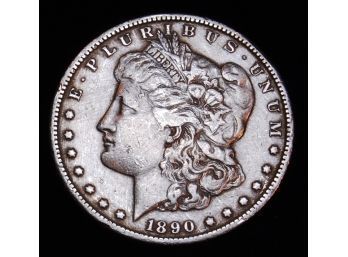 1890-S Morgan Silver Dollar 90 Silver XF Plus!! (6wf3)