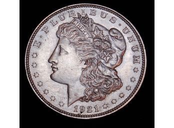 1921 Morgan Silver Dollar 90 Silver BU (2xd7)