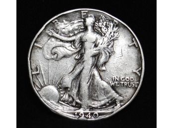 1940 Walking Liberty Half Dollar 90 Percent Silver XF (Lan4)